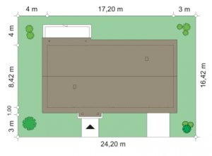 Usytuowanie budynku Słoneczny z garażem 2 (445)