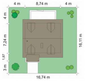 Usytuowanie budynku Poziomka (420)