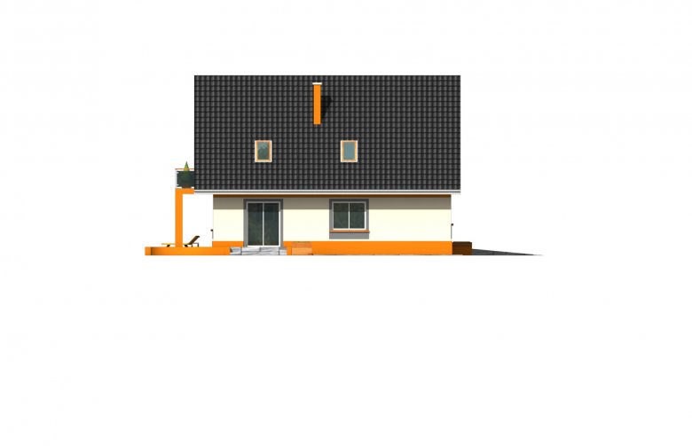 Projekt domu wielorodzinnego Rino II - elewacja 2