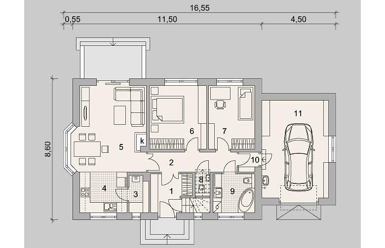 Projekt domu dwurodzinnego LK&1179 - 