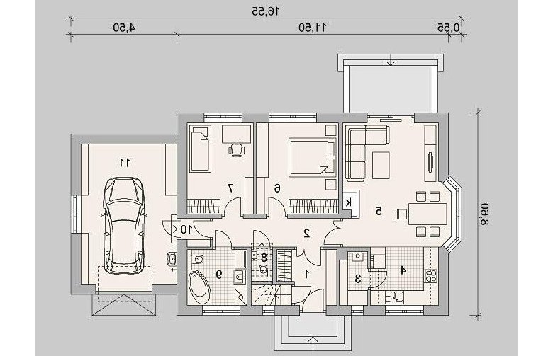 Projekt domu dwurodzinnego LK&1179 - 