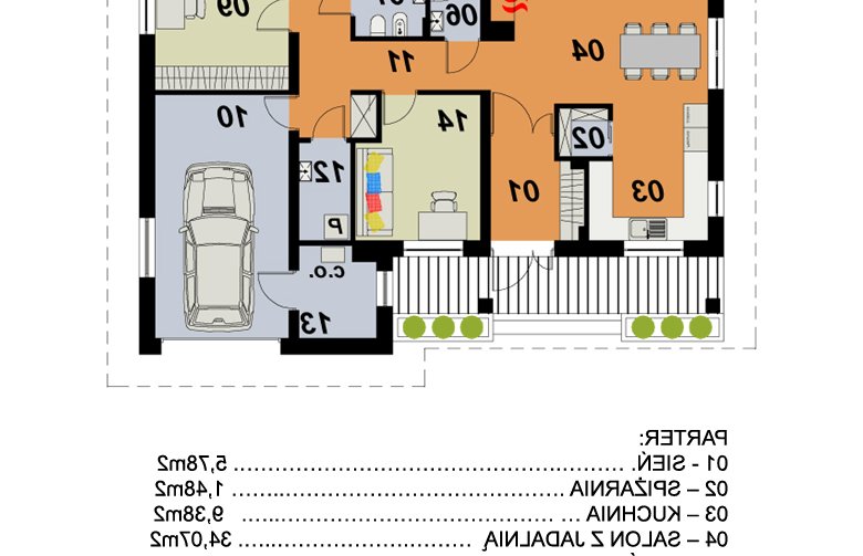 Projekt domu dwurodzinnego TK5A - 