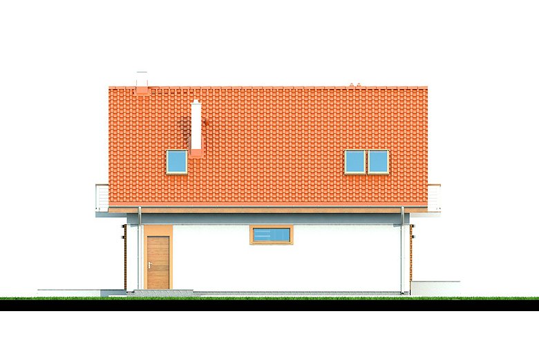 Projekt domu jednorodzinnego Diona Mała - elewacja 4