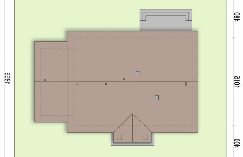 Projekt domu parterowego Daktyl 3 - Usytuowanie - wersja lustrzana