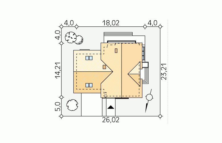 Projekt domu tradycyjnego Jaspis 6 - Usytuowanie