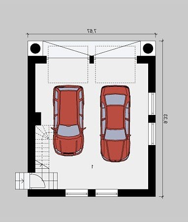 Rzut projektu G31 - wersja lustrzana