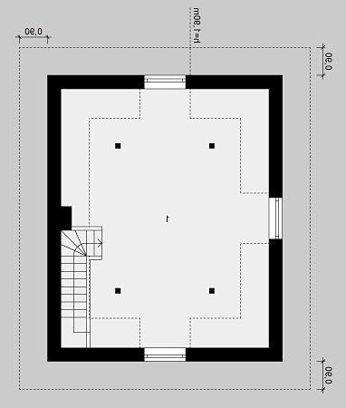 Rzut projektu G31 - wersja lustrzana