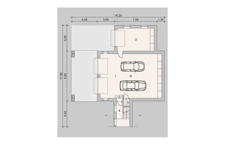 Projekt domu nowoczesnego G32 - 