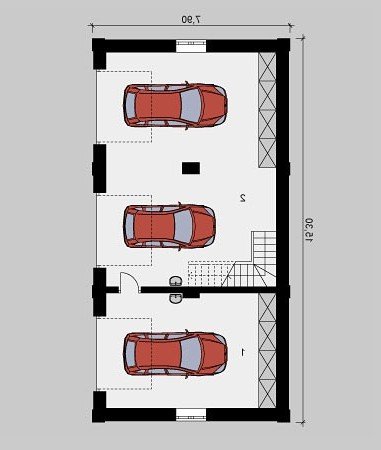 Rzut projektu G35 - wersja lustrzana