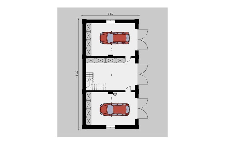 Projekt domu wielorodzinnego G37 - parter