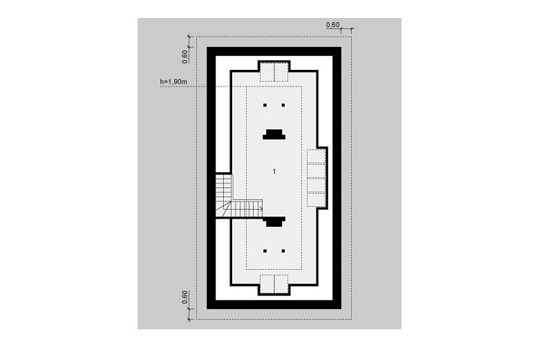 Projekt domu wielorodzinnego G37 - strych