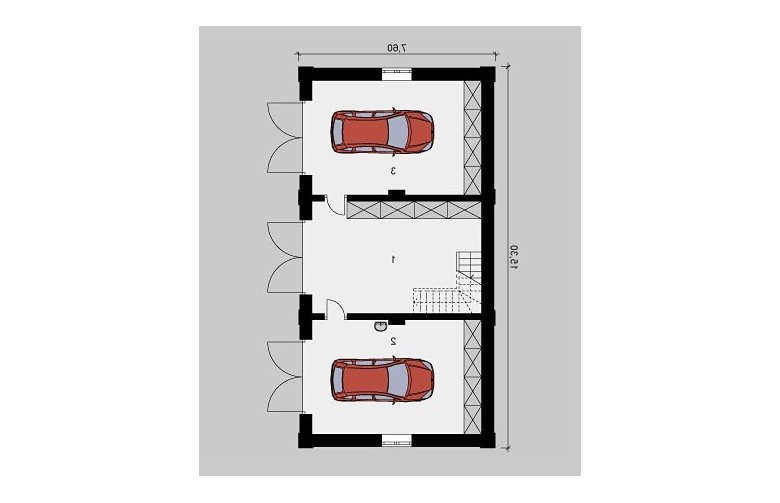 Projekt domu wielorodzinnego G37 - parter