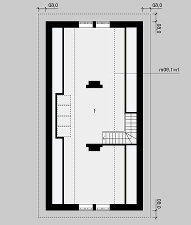 Rzut projektu G38 - wersja lustrzana