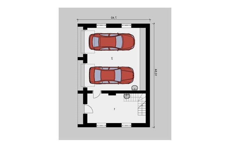 Projekt domu energooszczędnego G39 - parter