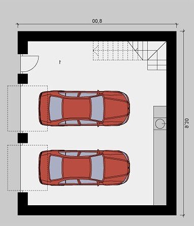 Rzut projektu G41 - wersja lustrzana