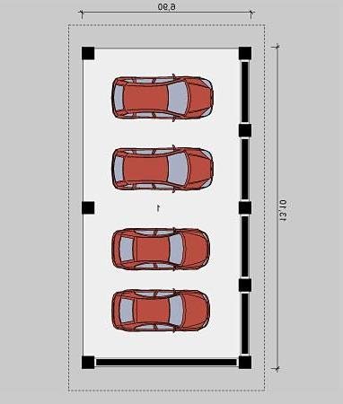 Rzut projektu G46 - wersja lustrzana