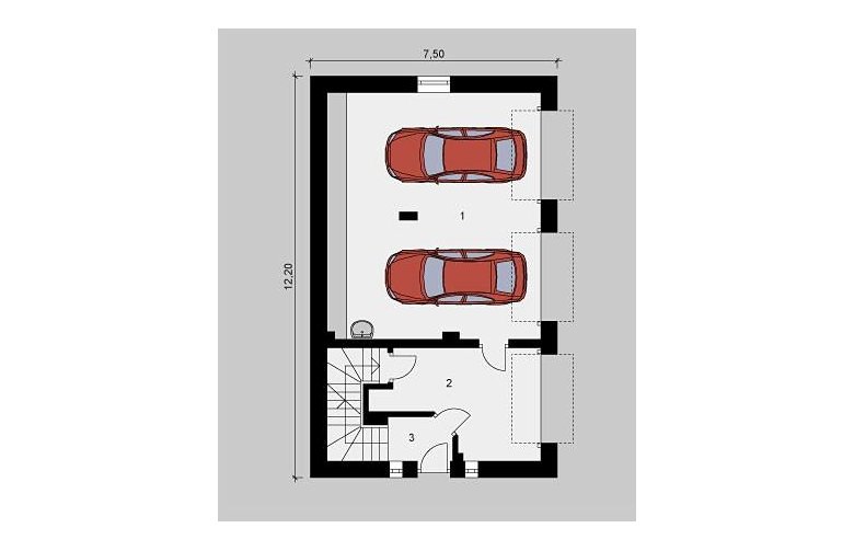 Projekt domu wielorodzinnego G47 - parter