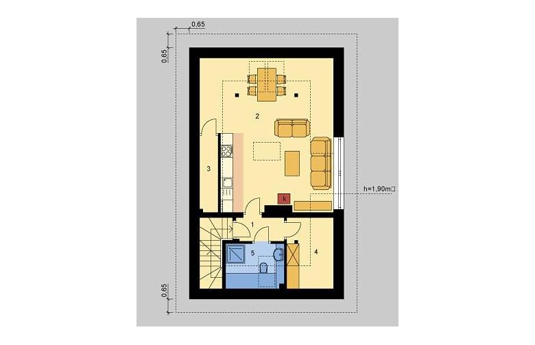 Projekt domu wielorodzinnego G47 - poddasze