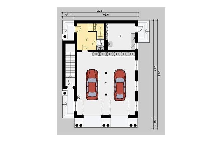 Projekt domu wielorodzinnego G50 - parter