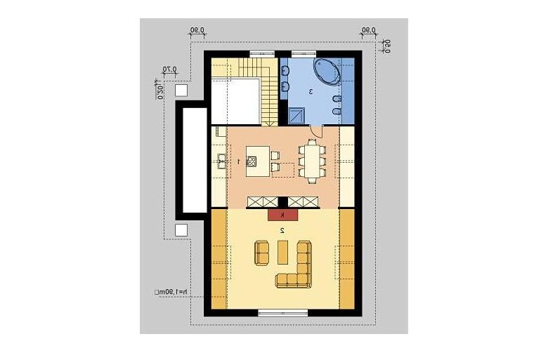 Projekt domu wielorodzinnego G50 - poddasze