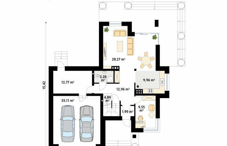 Projekt domu szkieletowego Cyprys 6 - 