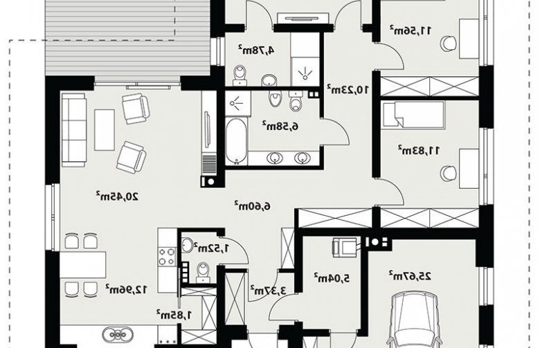 Projekt domu dwurodzinnego Nika 2 - 