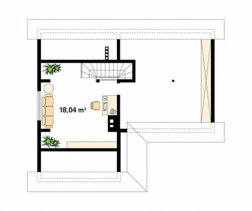 Rzut projektu Szyper 4 dr-S - wersja lustrzana