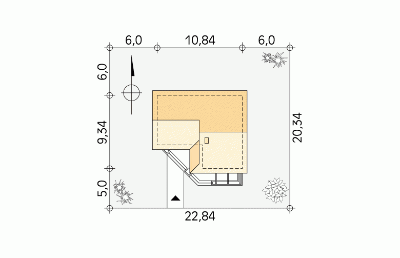 Projekt domu z bala Szyper 4 dr-S - Usytuowanie