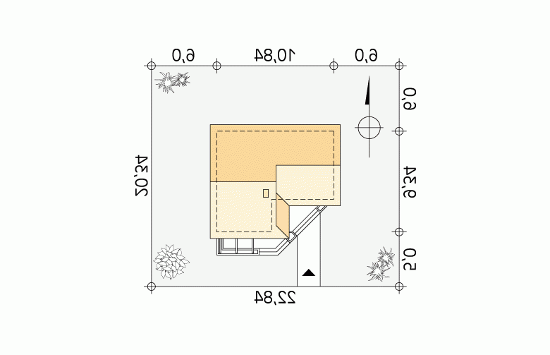 Projekt domu z bala Szyper 4 dr-S - Usytuowanie - wersja lustrzana