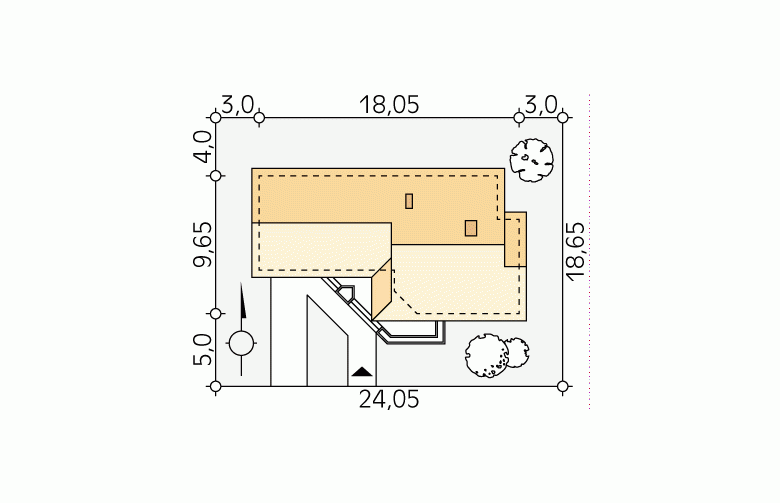 Projekt domu dwurodzinnego Szyper 3 - Usytuowanie