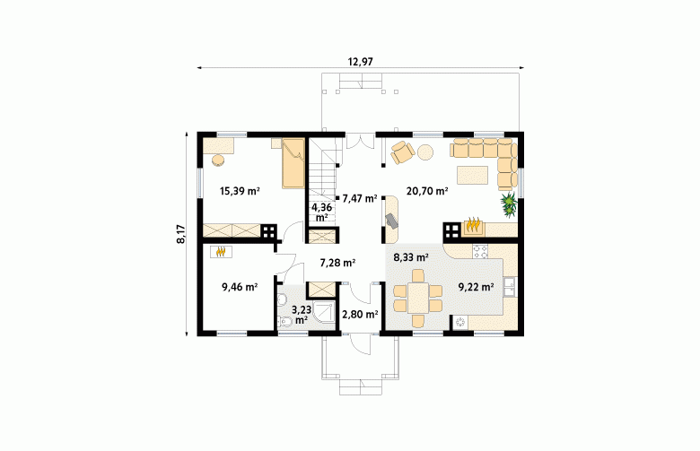 Projekt domu tradycyjnego Szpak dr-S - 