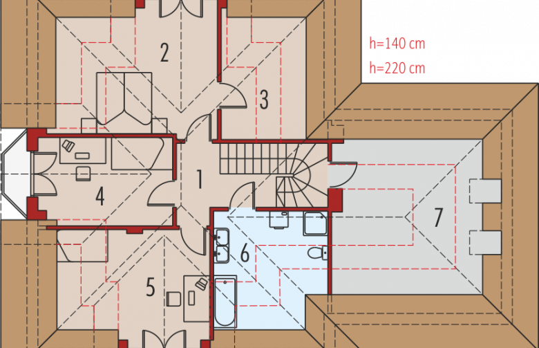 Projekt domu z poddaszem Henry G1 - poddasze