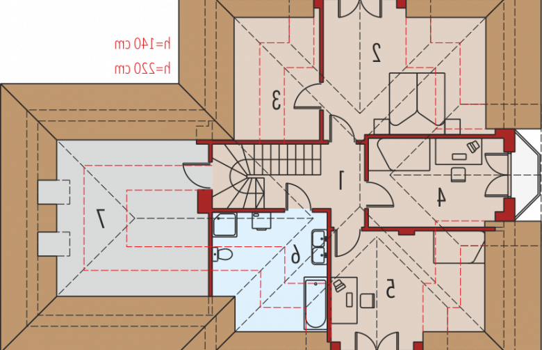 Projekt domu z poddaszem Henry G1 - poddasze