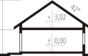 Projekt domu z poddaszem Henry G1 - przekrój 1