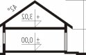 Projekt domu z poddaszem Henry G1 - przekrój 1