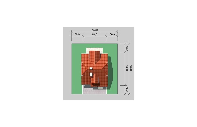 Projekt domu wolnostojącego LK&500 - Usytuowanie - wersja lustrzana