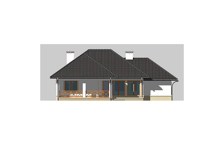 Projekt domu dwurodzinnego LK&482 - elewacja 2