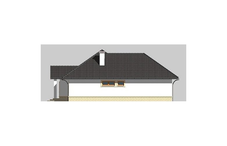 Projekt domu dwurodzinnego LK&482 - elewacja 4