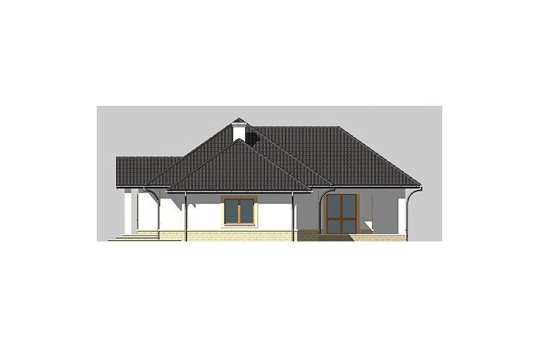 Projekt domu dwurodzinnego LK&482 - elewacja 3