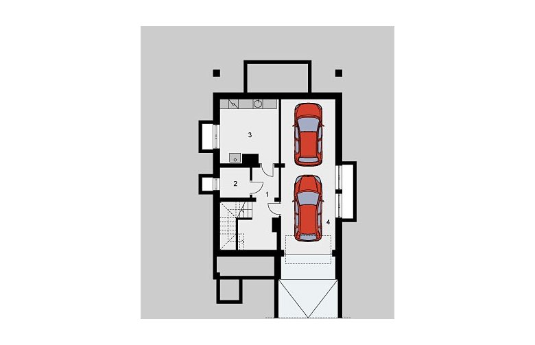 Projekt domu wolnostojącego LK&471 - piwnica