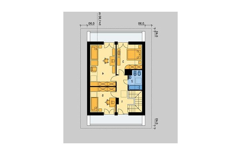 Projekt domu wolnostojącego LK&471 - poddasze