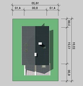 Usytuowanie budynku LK&471 w wersji lustrzanej