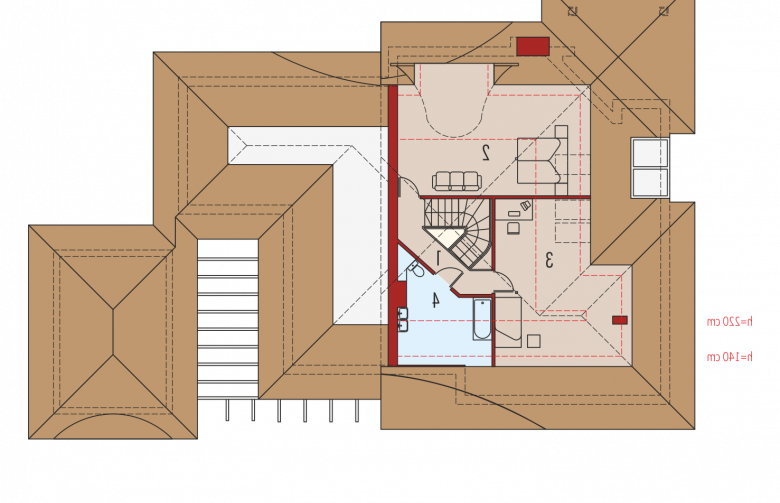 Projekt domu wolnostojącego Henryk G1 - poddasze