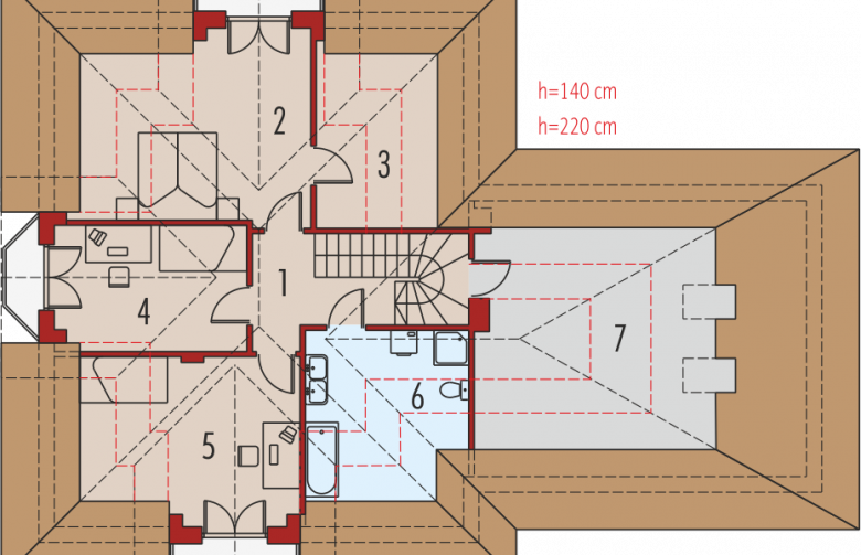 Projekt domu wolnostojącego Henry G2 - poddasze