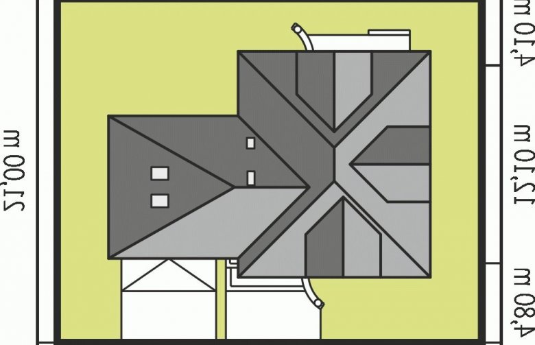 Projekt domu wolnostojącego Henry G2 - Usytuowanie - wersja lustrzana