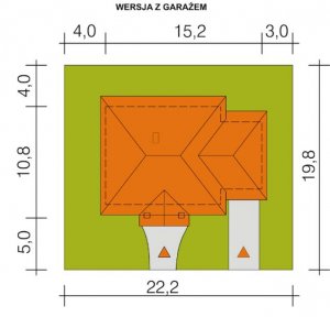Usytuowanie budynku Julek z garażem