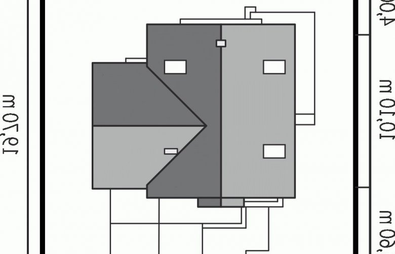 Projekt domu z poddaszem Hiacynt G1 - Usytuowanie - wersja lustrzana