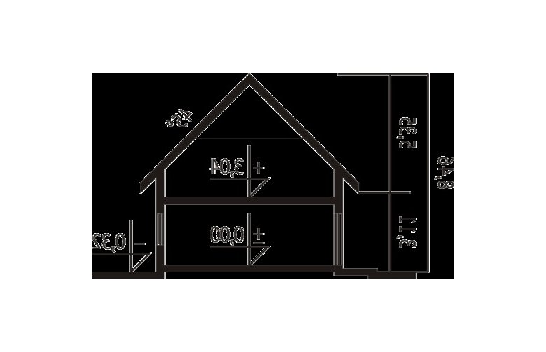 Projekt domu z poddaszem Hiacynt G1 - przekrój 1