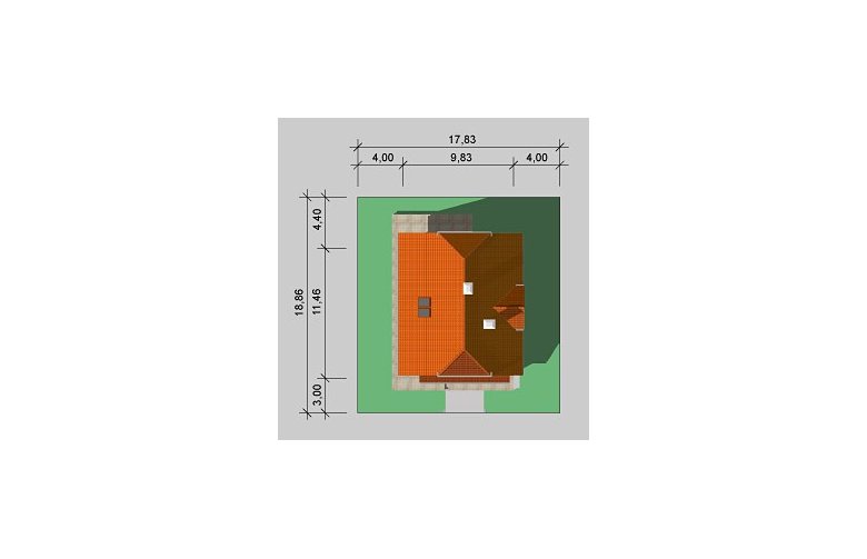 Projekt domu wolnostojącego LK&424 - Usytuowanie