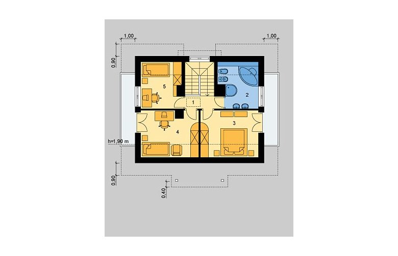 Projekt domu wolnostojącego LK&509 - poddasze